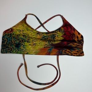 Onzie sport bra S/M strap back surfer swimming suit -tigh on the back